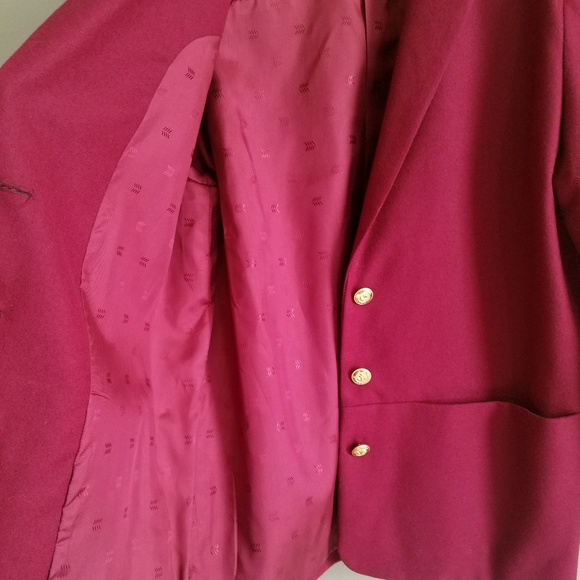 Classic Pendleton Red 3 Button Blazer - Size 8-10 - Picture 3 of 6